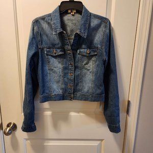 ⭐️ 3 for $10! Charming Charlie Distressed Short Denim Jacket - M
